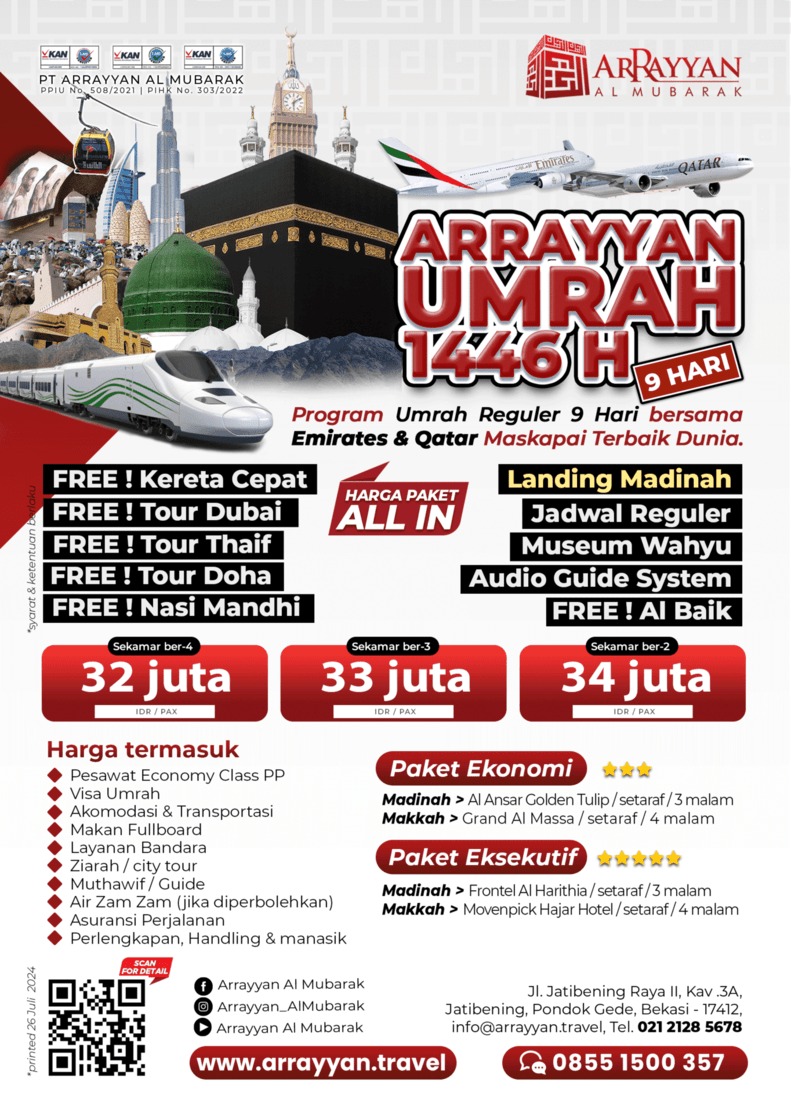 Umrah Reguler 19 Januari 2025
